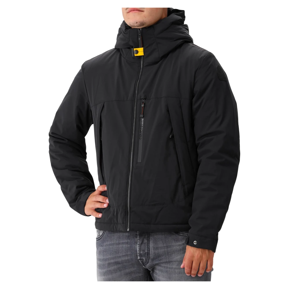 Parajumpers Svart Vadderad Huva Vinterjacka Black, Herr