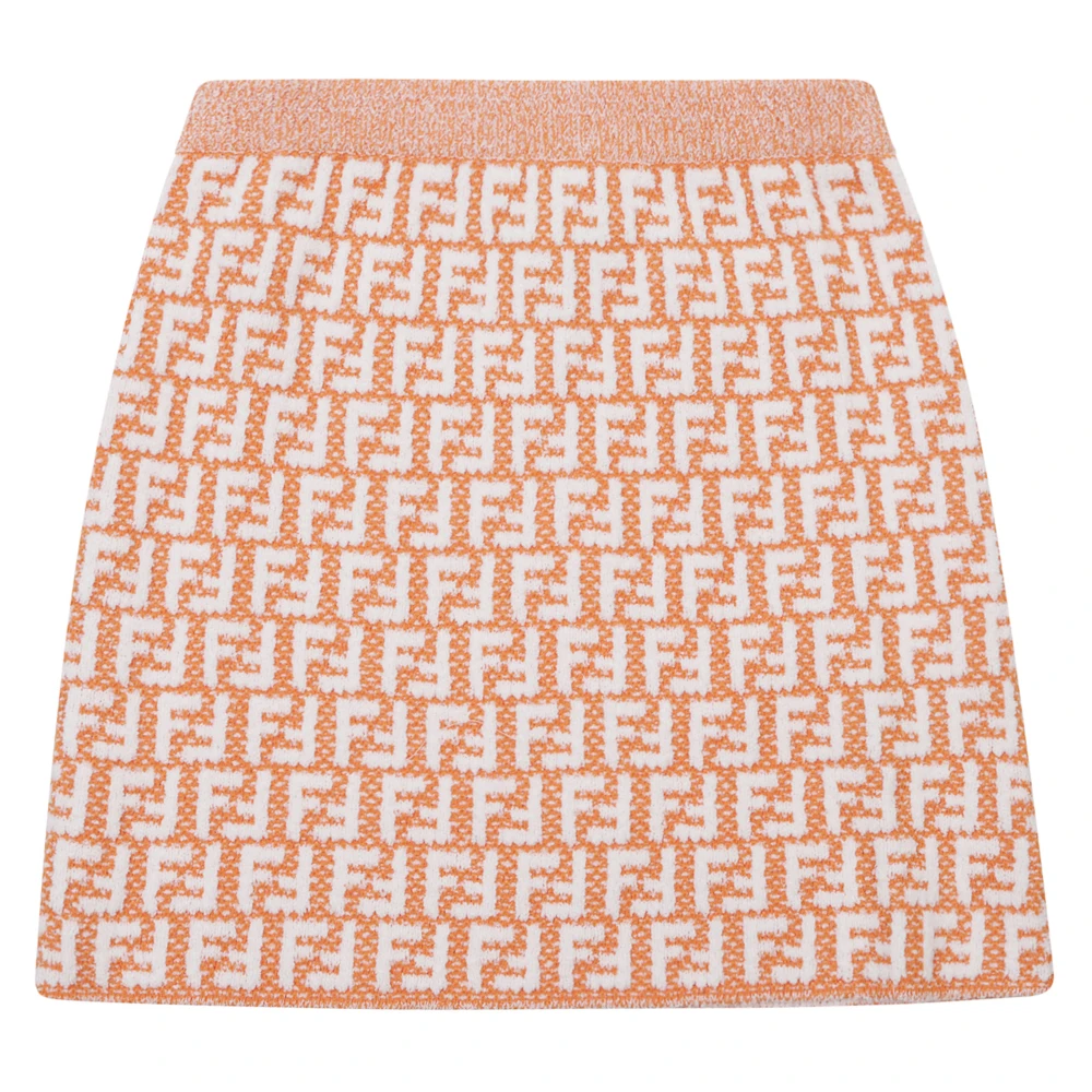 Fendi Girls Orange Kids Skirts, 10 Y, Skirt