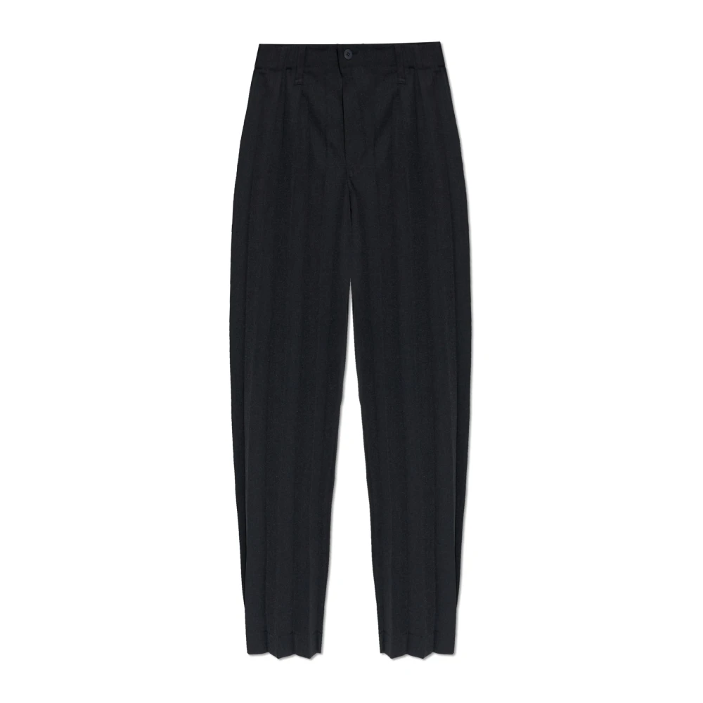 Issey Miyake Men's Black Pleated Trousers