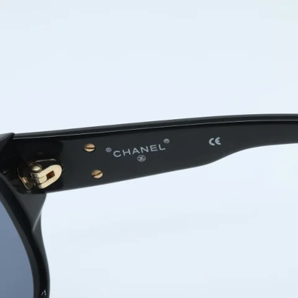 Chanel Vintage Pre-owned Plastic sunglasses Black Dames