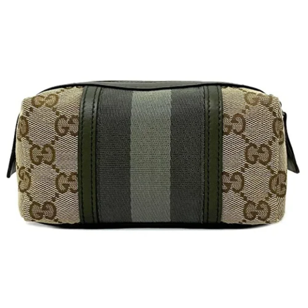 Gucci Vintage Pre-owned Canvas pouches Beige Dames