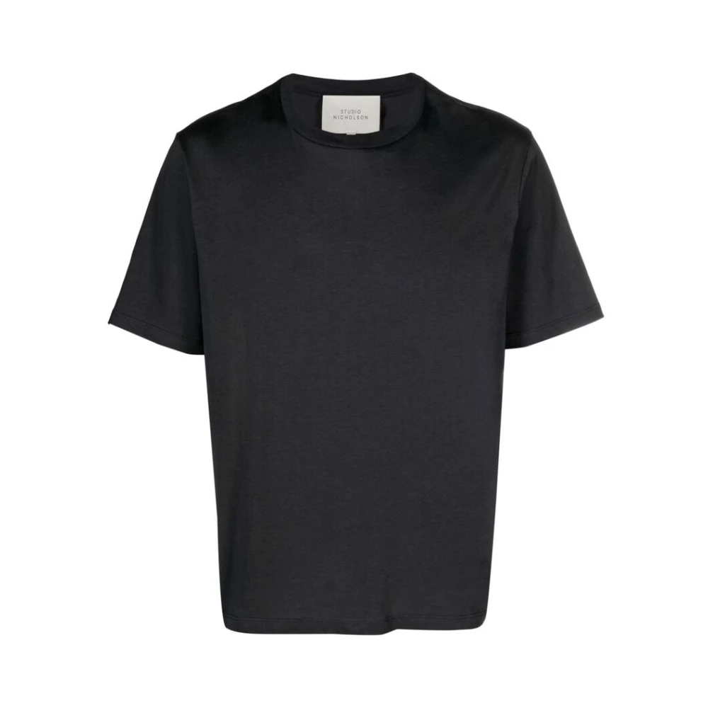Studio Nicholson Midnight Blue Katoen Crew Neck T-shirt Blue Heren