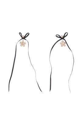 Mini Daisy Drop Bow Earrings