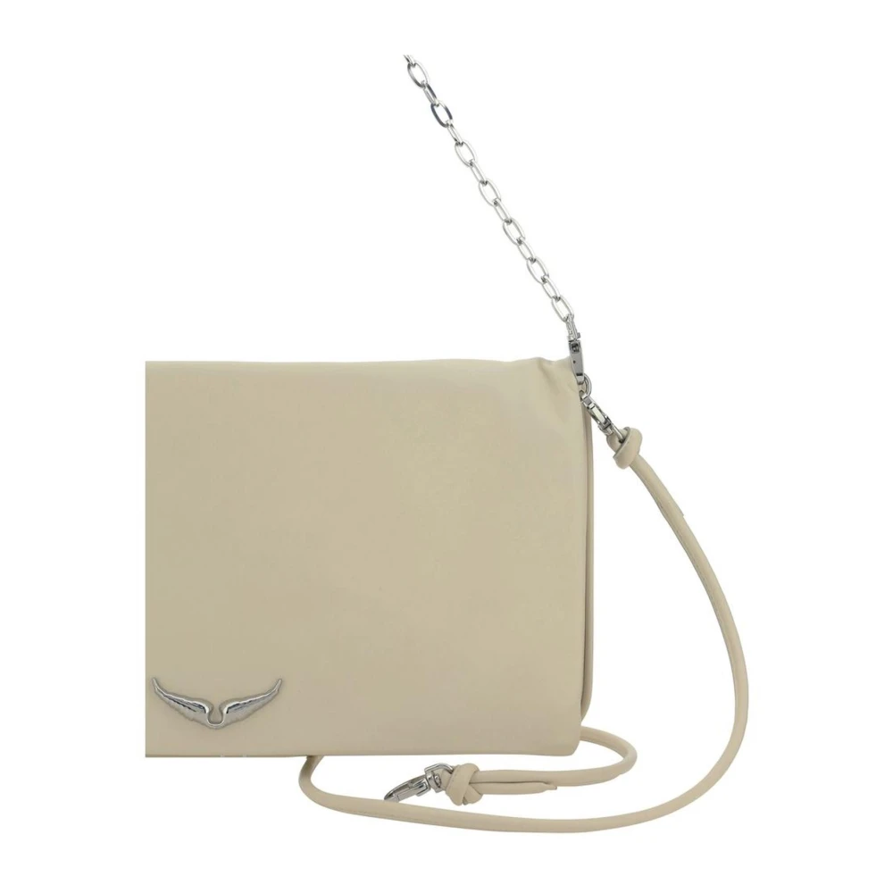 Zadig & Voltaire Eternal Kalfsleren Schoudertas met Klep White Dames