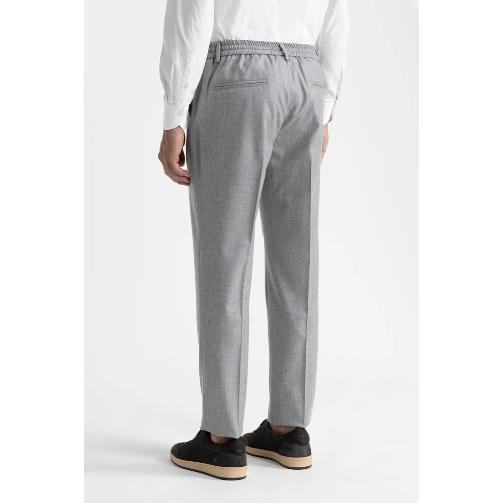 PESERICO Puur wollen flanellen broek Gray Heren