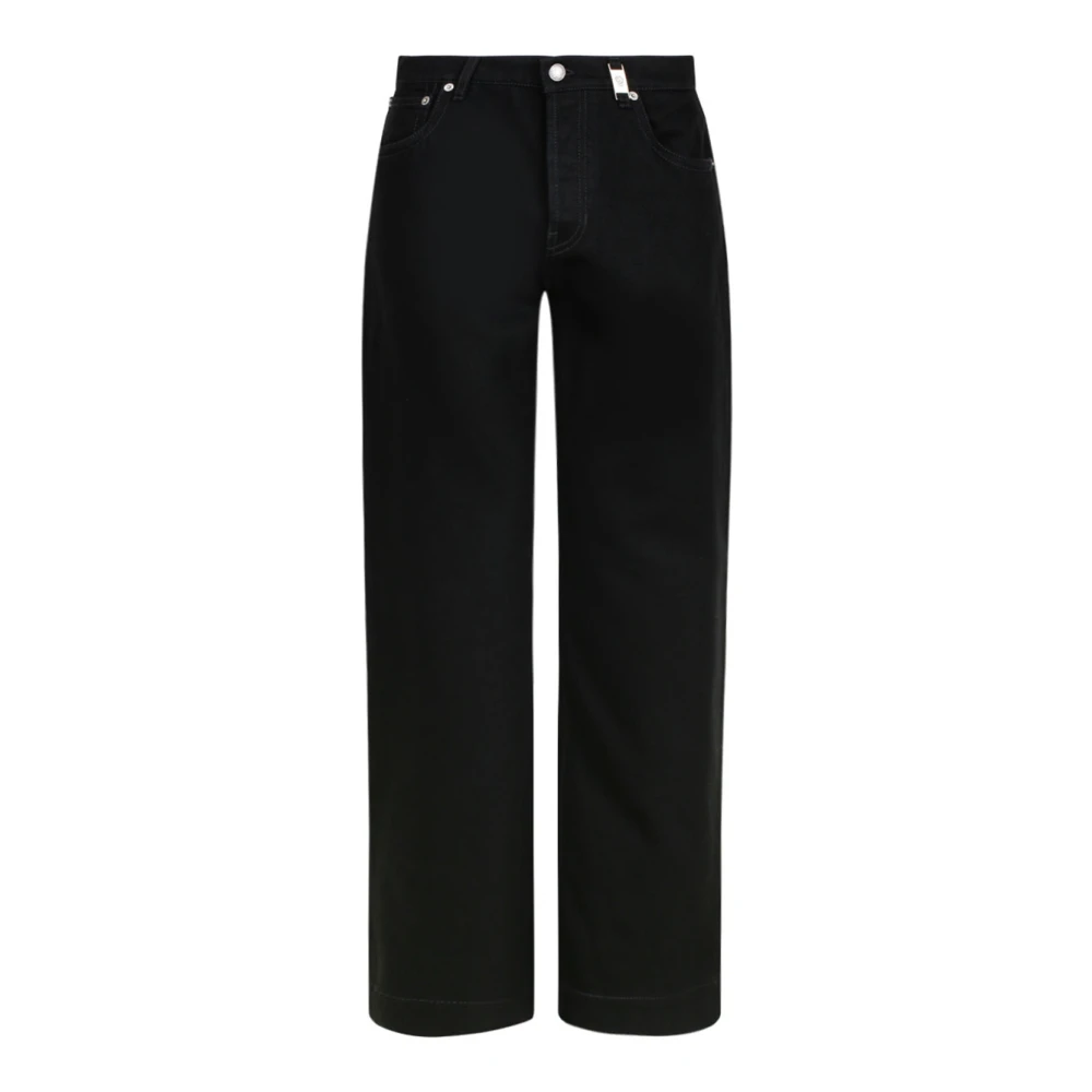 Alexander mcqueen Zwarte Wijde Pijp Jeans Black Heren
