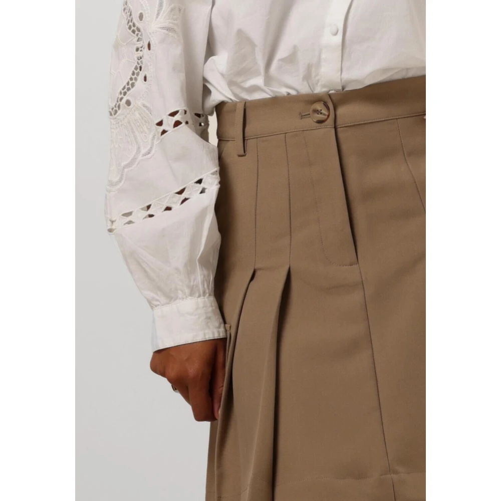 Y.A.S Bruine Minirok Elegante Stijl Brown Dames