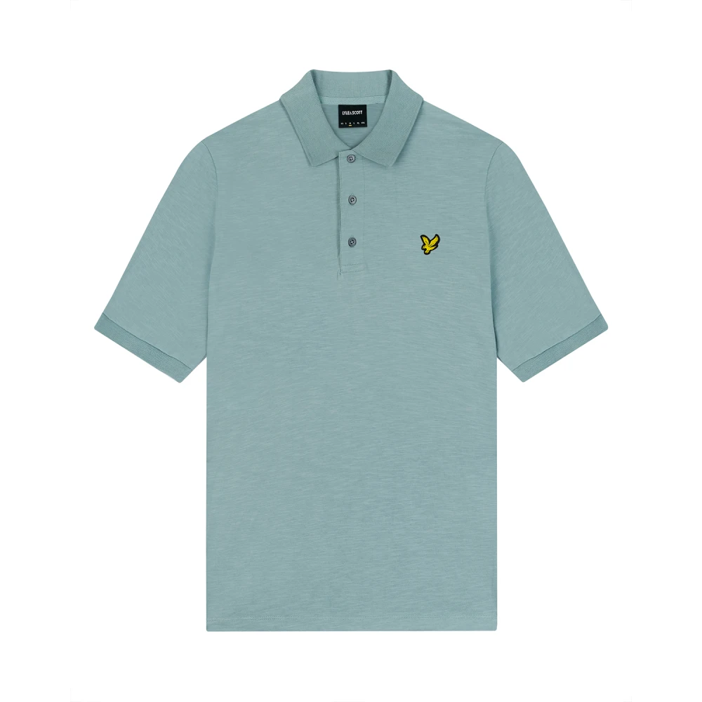 Lyle & Scott Slub Polo Shirt Blue Heren