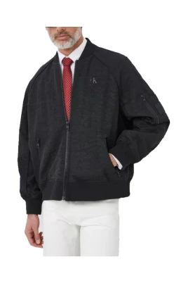 Exposed Zip-Through Bomber Jacket