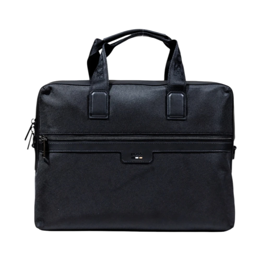 Hugo, Tassen , Heren, Zwart, ONE Size, Polyester, Moderne herentas met ritssluiting