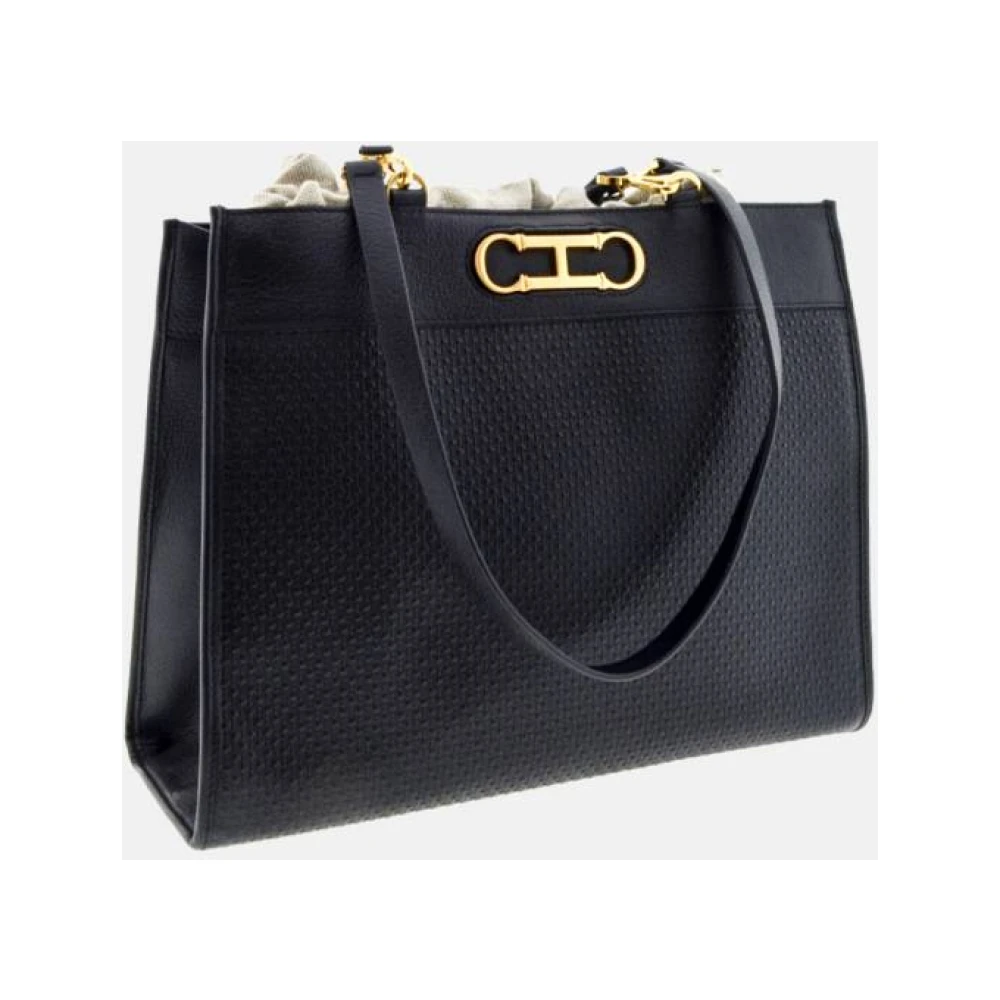 Carolina Herrera Luxe Shoppingtas met Initialen Insignia Black Dames