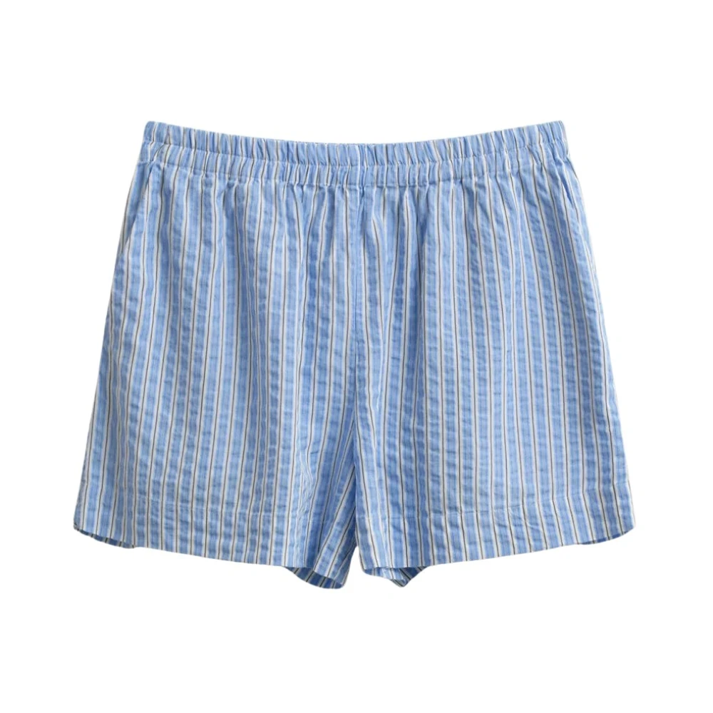 Gant Femme Bleu - Striped Seersucker Shorts - Shorts - Taille: 40 Fr