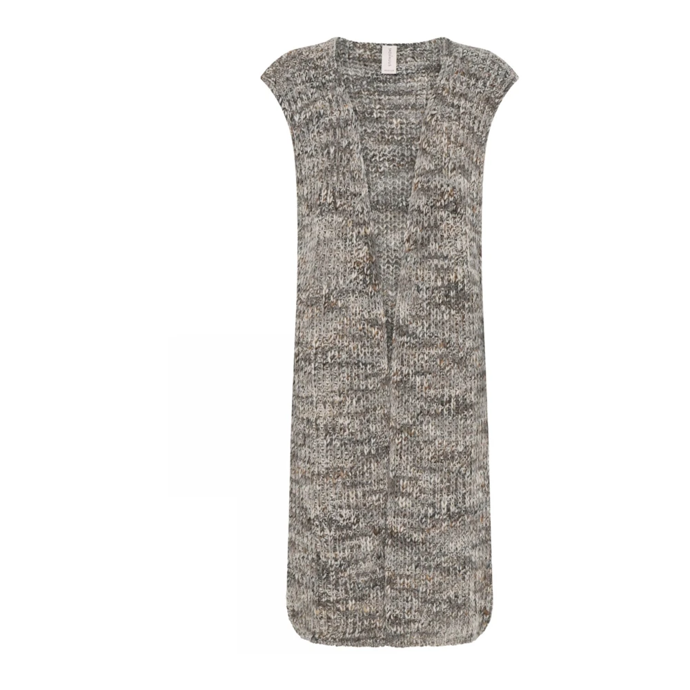 Skovhuus Oversize Lang Vest Hazelnoot Beige Dames