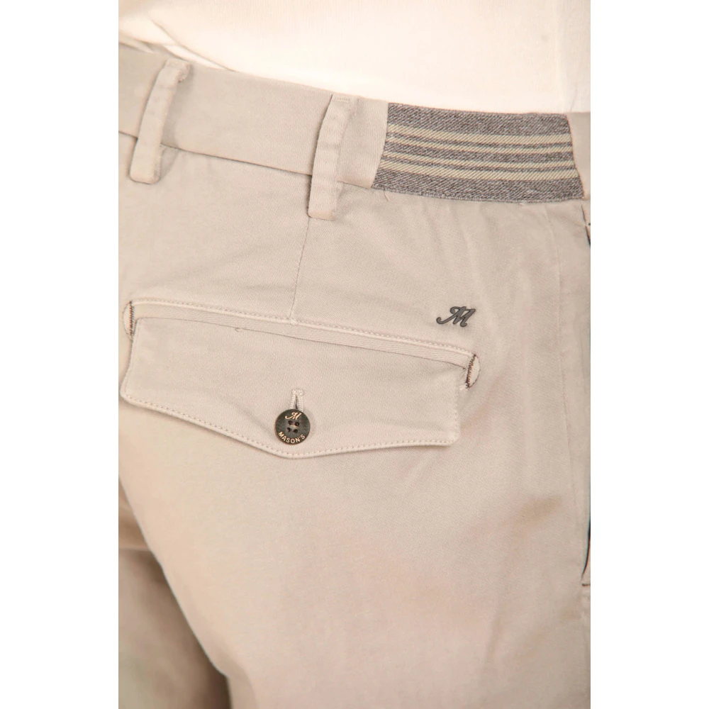 Mason's Grijze Chino Jogger Broek Regular Fit Gray Heren