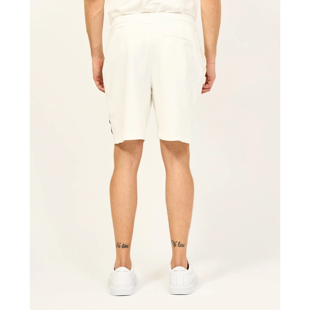 Armani Exchange Organisch Katoen Witte Bermuda Shorts White Heren