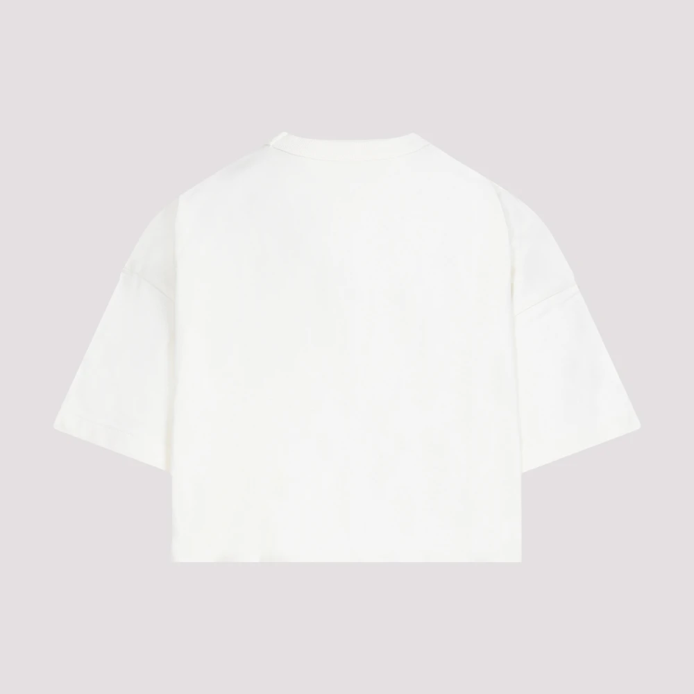 Bottega Veneta Witte Katoenen T-shirt Ss24 White Dames