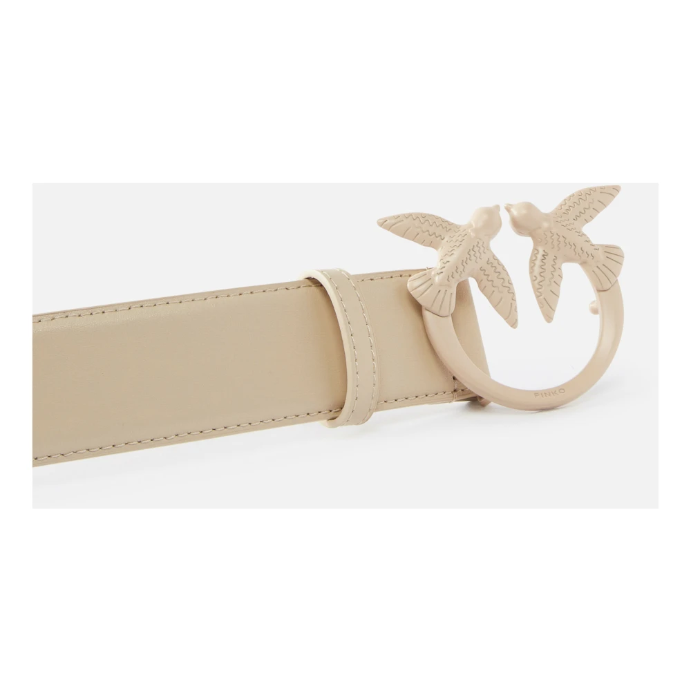 pinko Love Birds Diamond Cut Riem Beige Dames