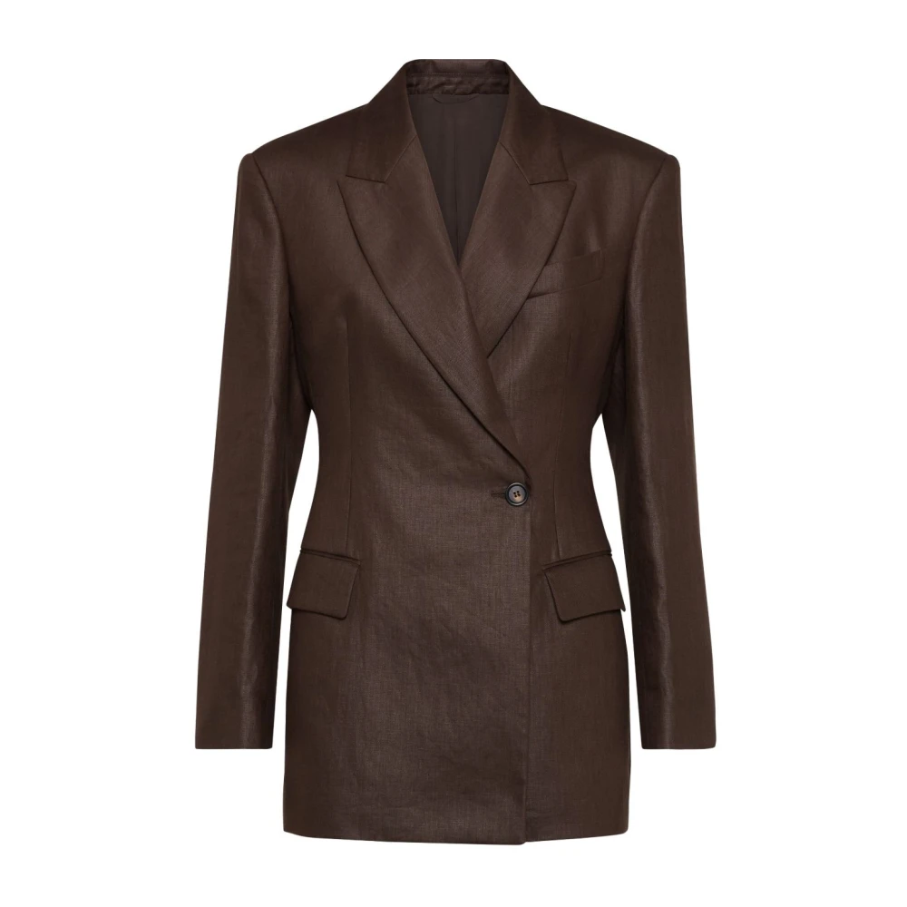 BRUNELLO CUCINELLI Bruine Jas voor Stijlvolle Look Brown Dames
