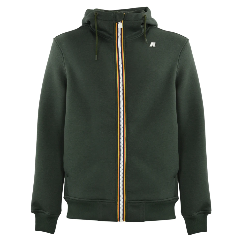 K-way Groene Rits Hoodie Trui Green Heren