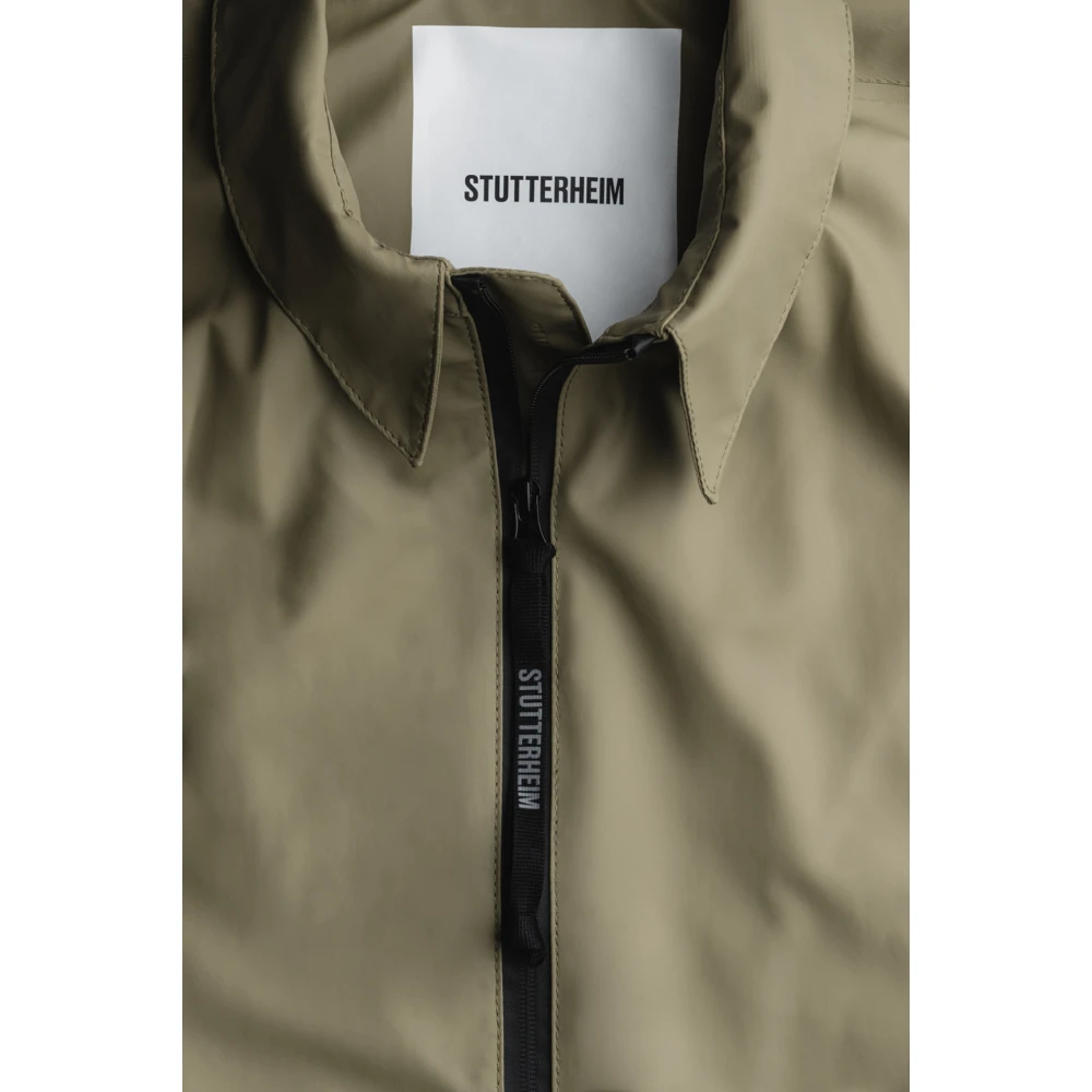 Stutterheim Lichtgewicht Waterdicht Overshirt Green Heren