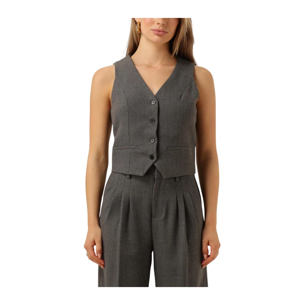 Notre-v Grijze Elegante Gilet voor Vrouwen Gray Dames