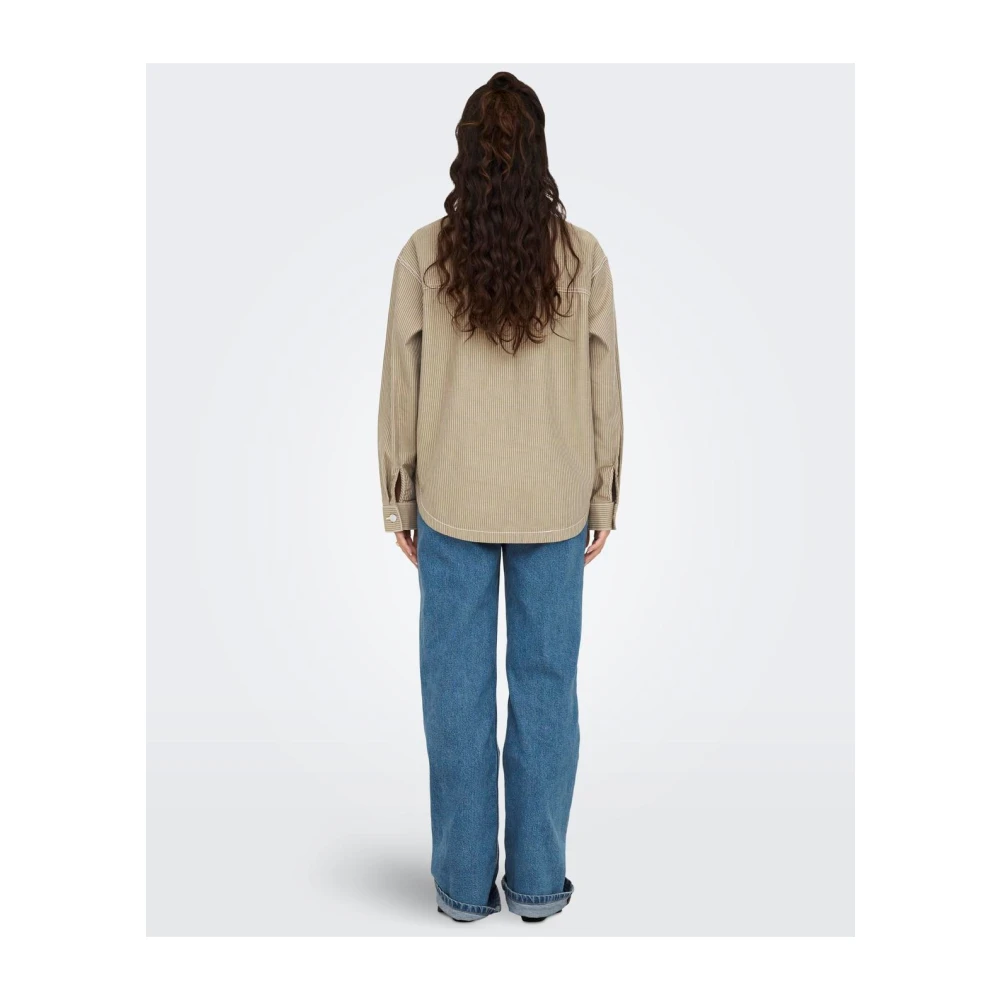 Jacqueline de Yong Nevaeh Lange Mouwen Voorzak Shirt Green Dames