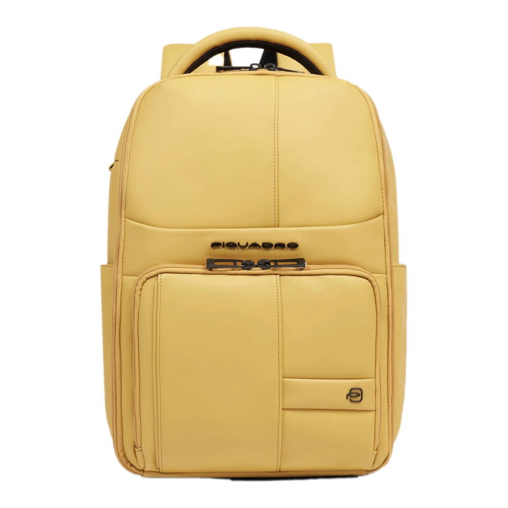 Piquadro Herren Gelb Erweiterbarer Reise-Laptop-Rucksack 15,6"