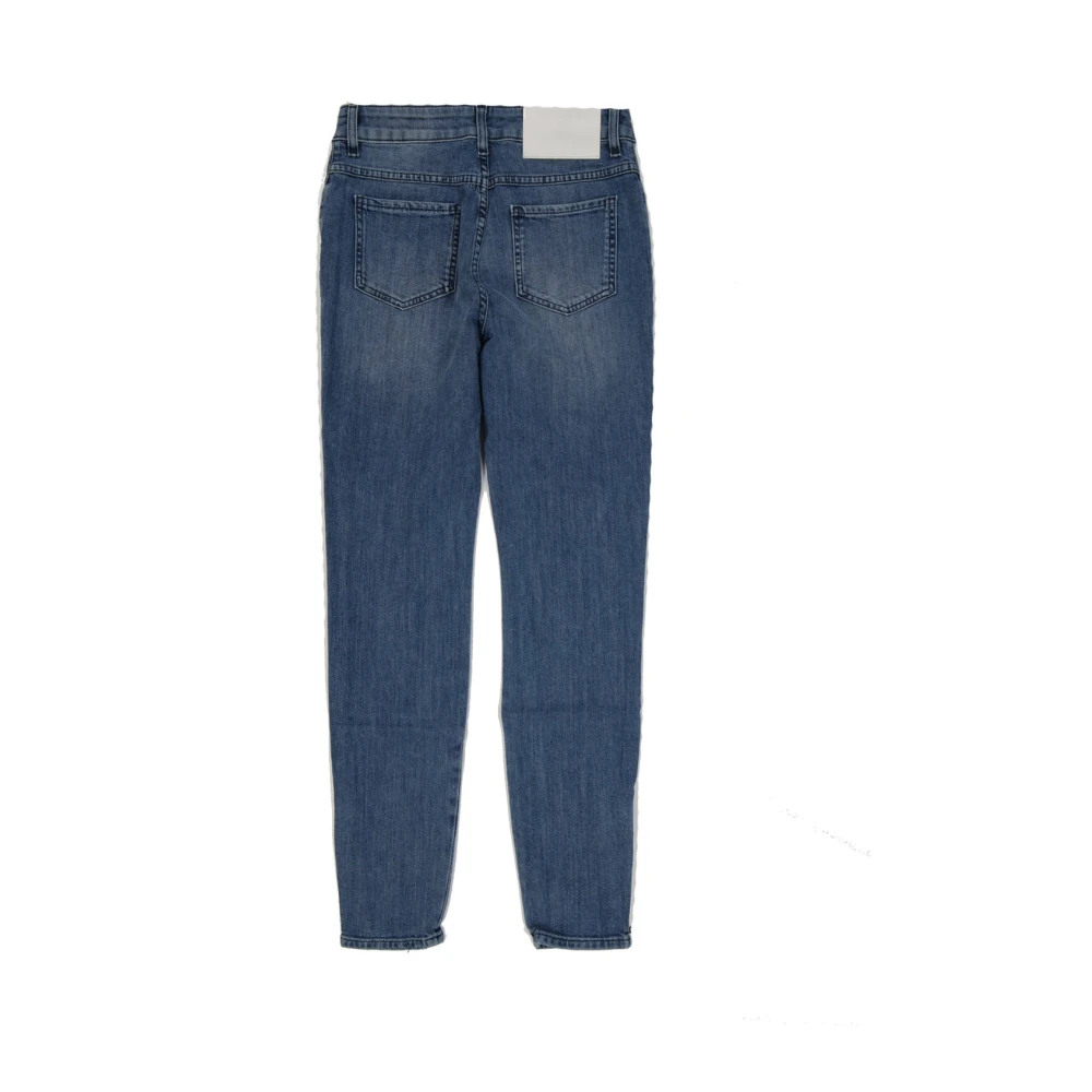 Moschino Couture Denim Jeans met ritssluiting Blue Dames