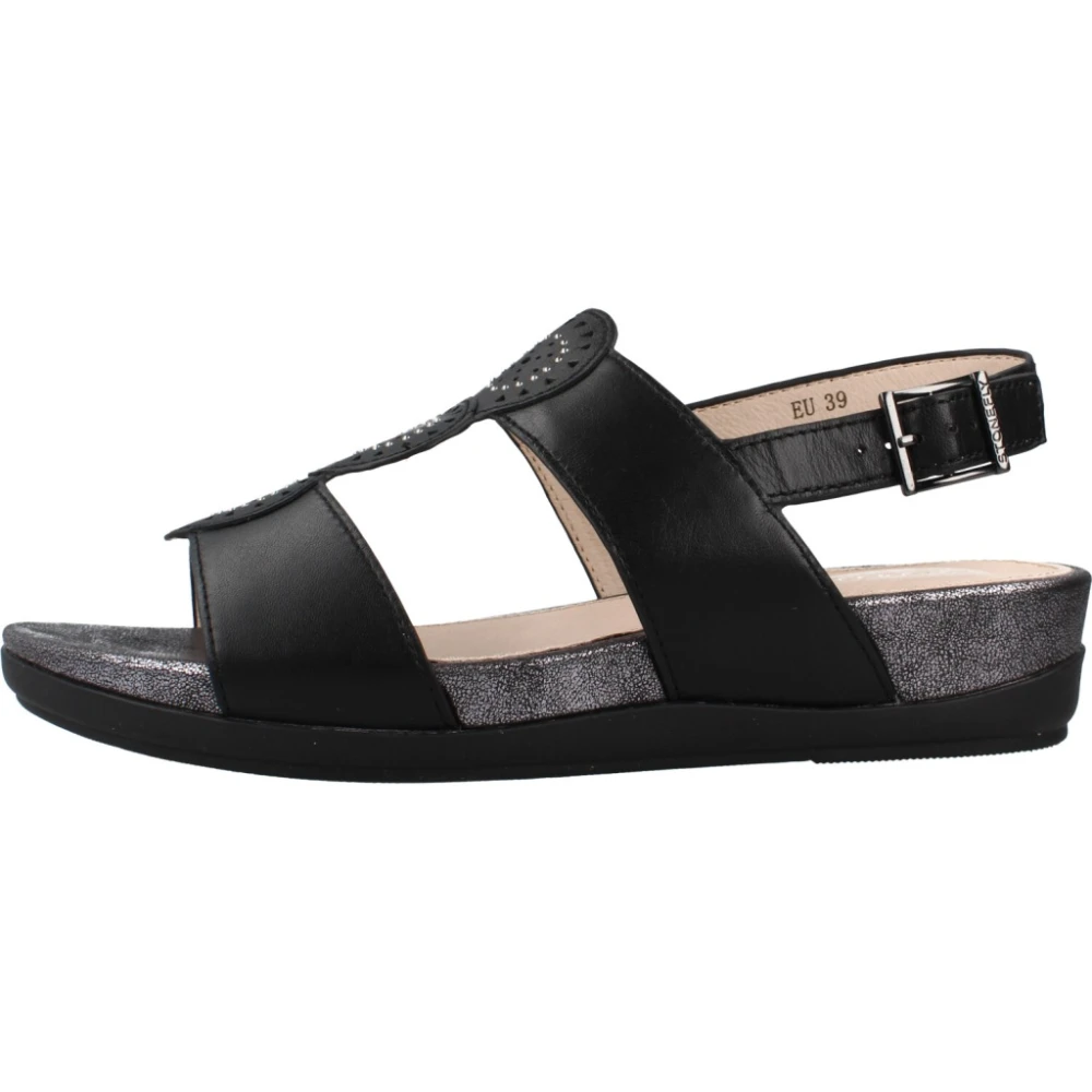 Stonefly Femme Noir - Eve 30 Sandale En Cuir Nappa - Chaussures - Taille: 39 Eu