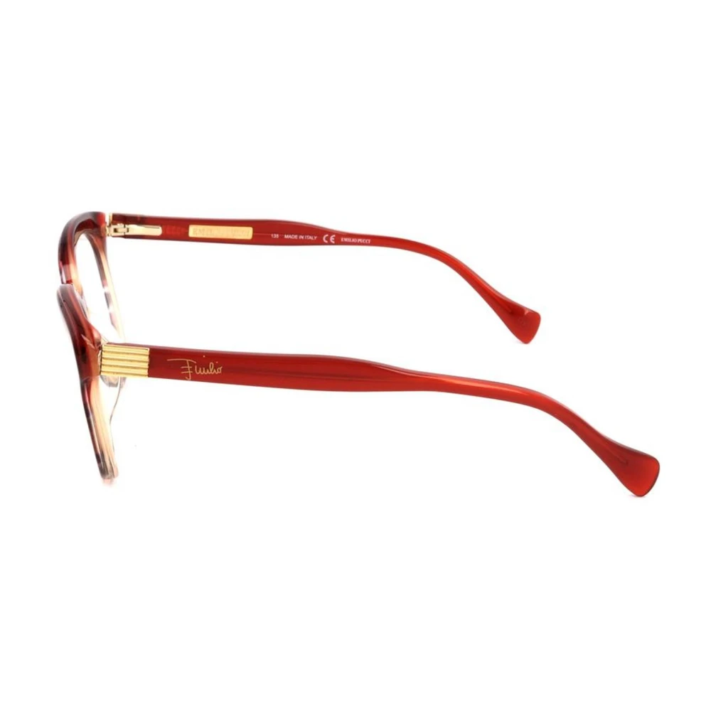 EMILIO PUCCI Kersenrood Plastic Frame Bril Red Dames