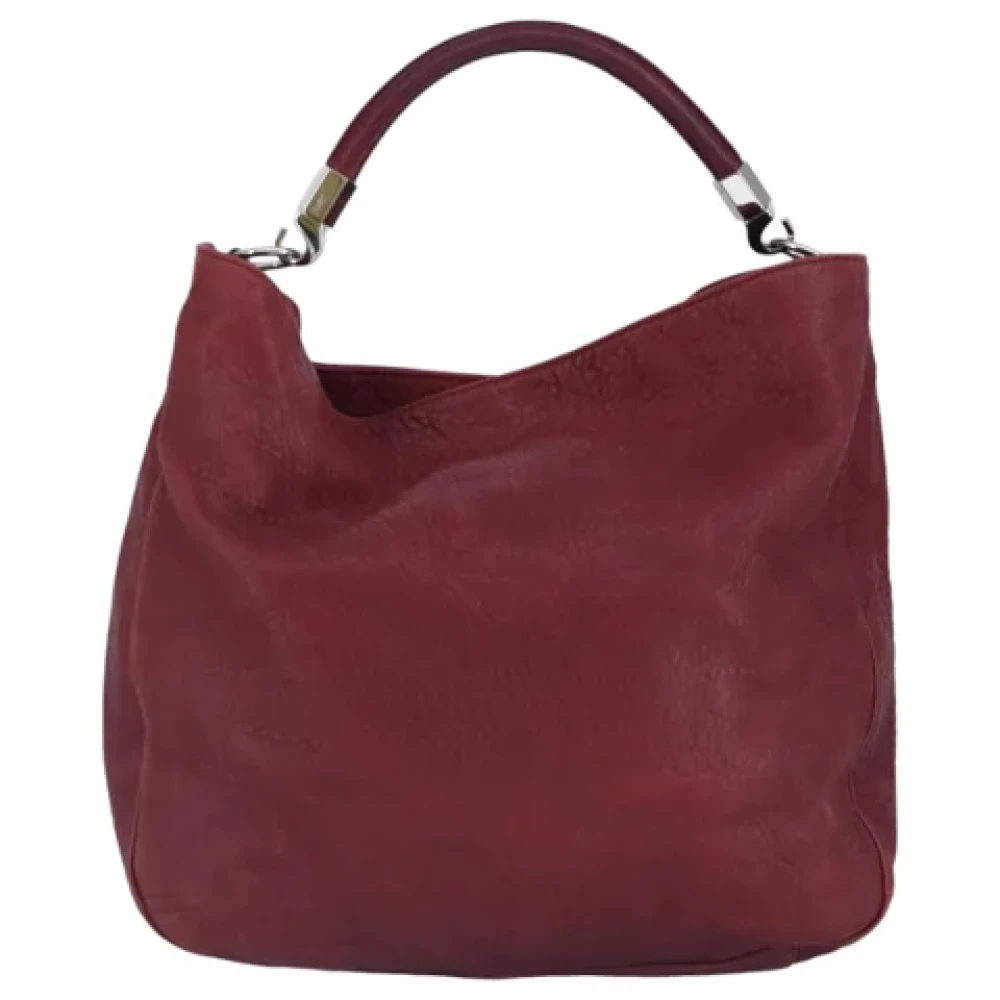 Yves Saint Laurent Vintage Pre-owned Leather handbags Red Dames
