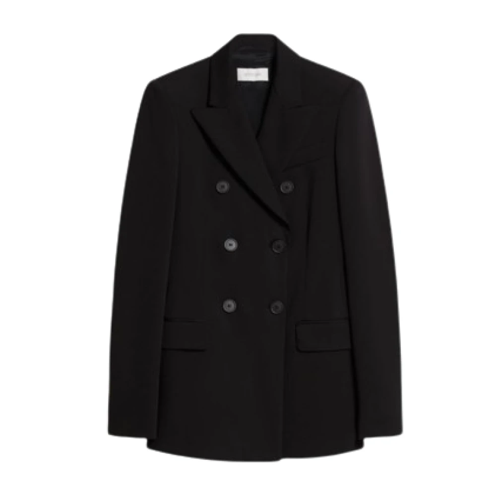 SPORTMAX Zwarte Jassen Regular Fit Black Dames
