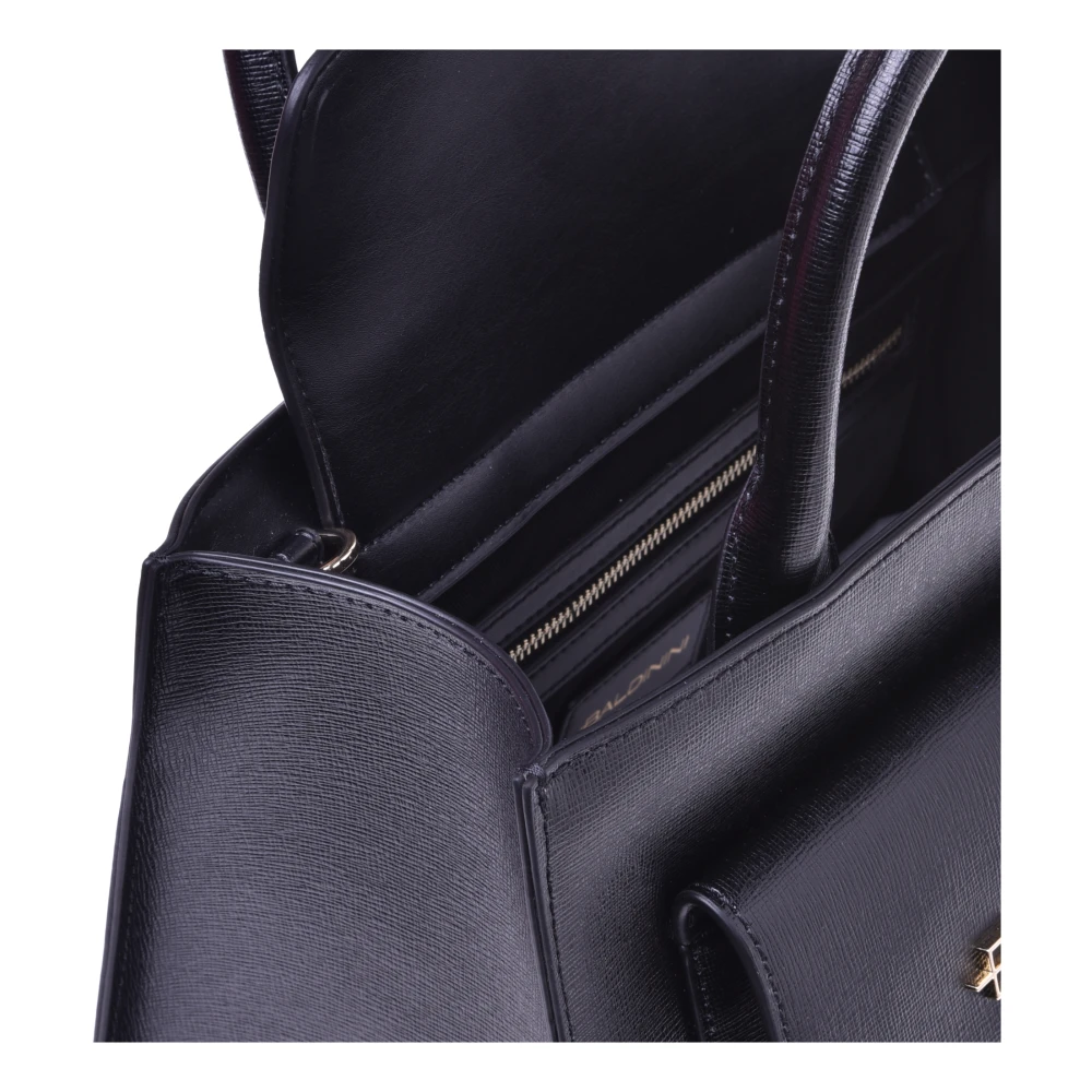 Baldinini Handbag with purse in black saffiano leather Black Dames