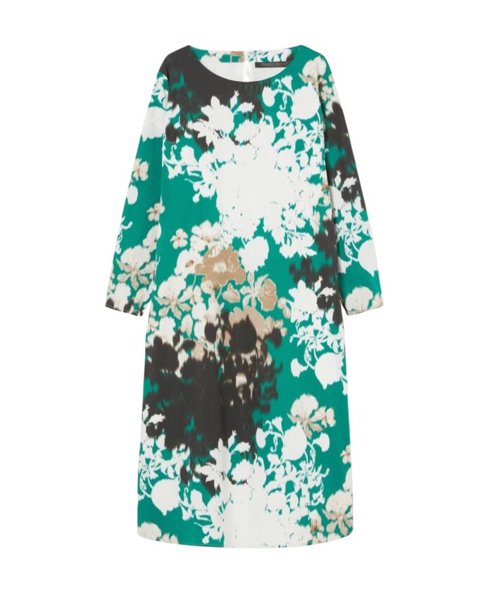 robe-en-coton-vert-a-fleurs