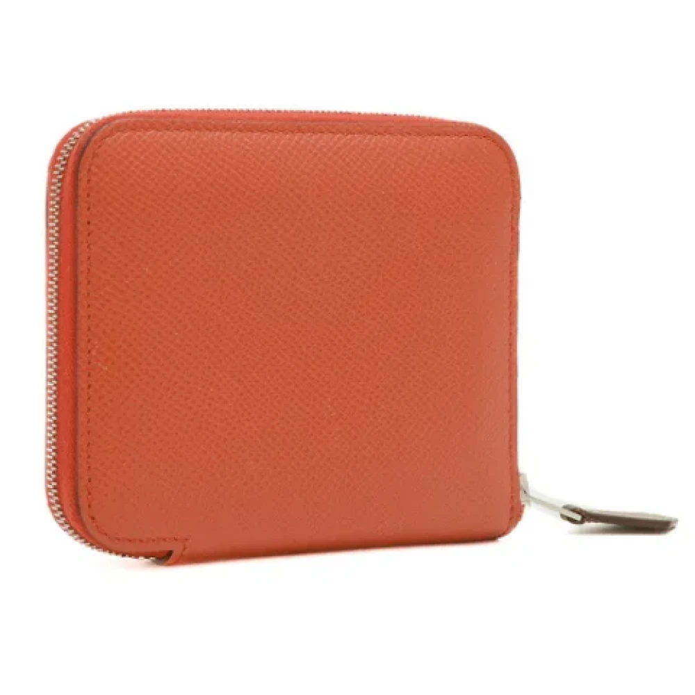 Hermès Vintage Pre-owned Leather wallets Orange Dames