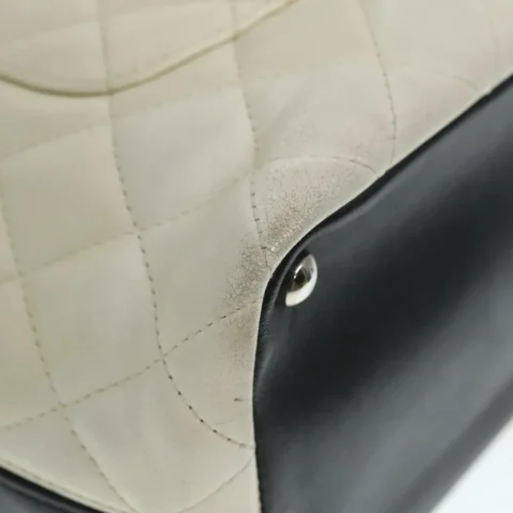 Chanel Vintage Pre-owned Leather totes Beige Dames