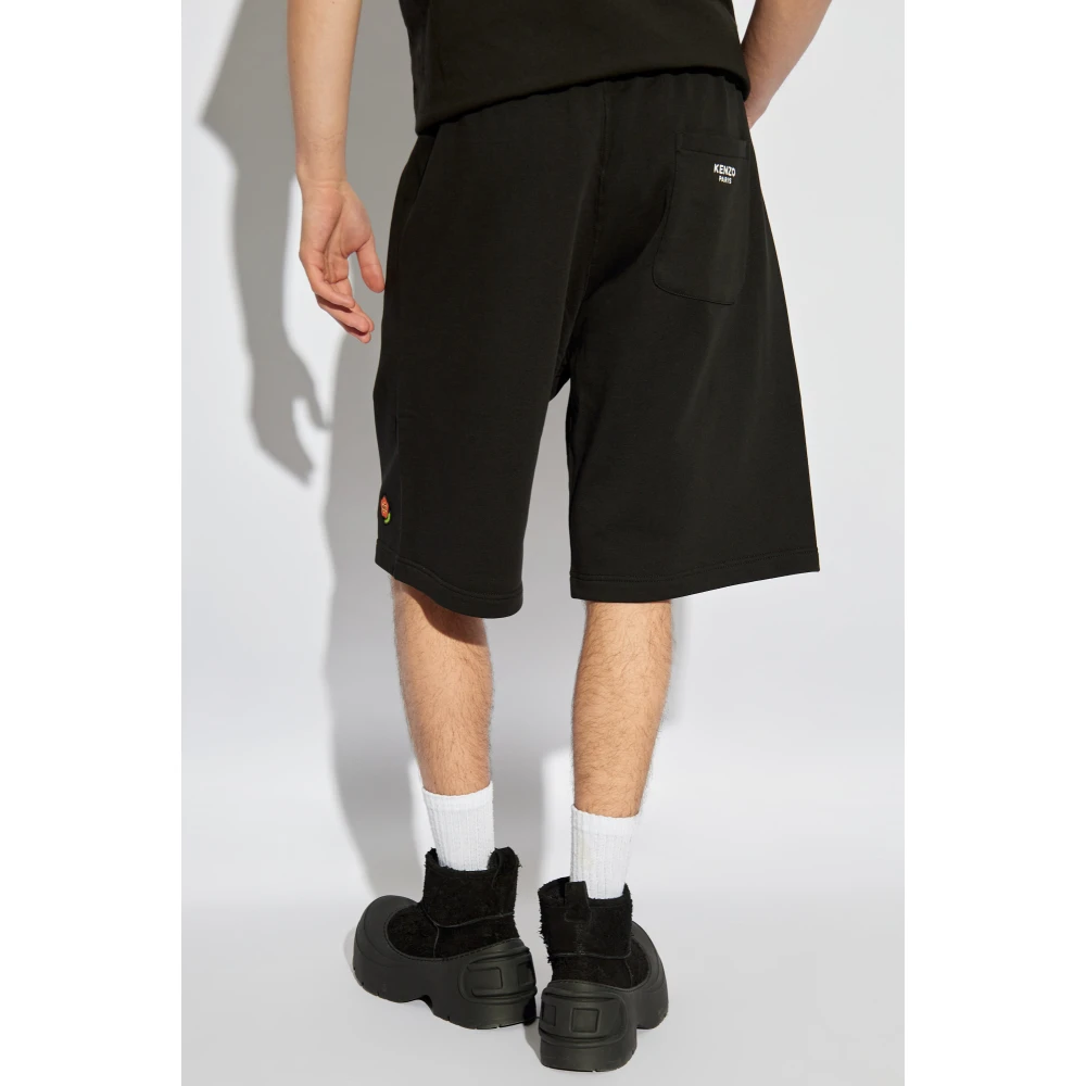 Kenzo Katoenen shorts Black Heren