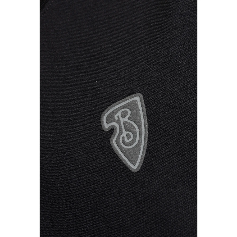 Burberry T-shirt met bedrukt logo Black Heren