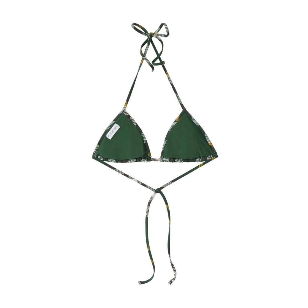 Burberry Groene Geruite Halternek Bikini Multicolor Dames
