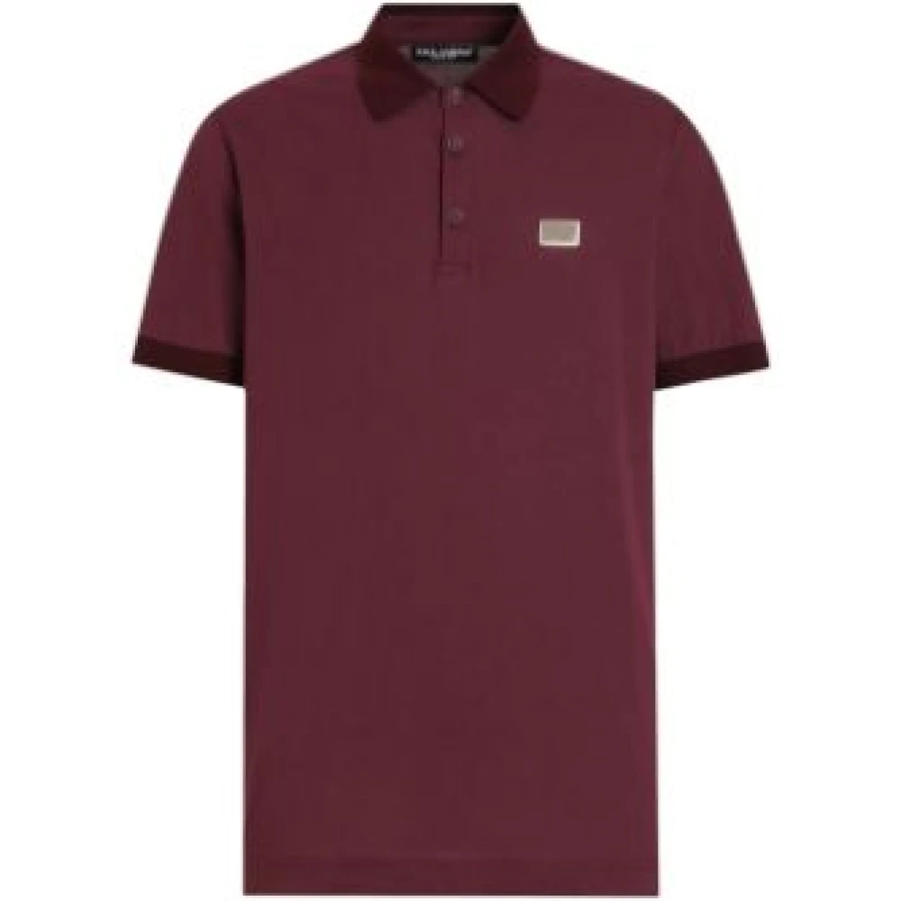 Dolce & Gabbana Stijlvolle Polo Shirt Red Heren