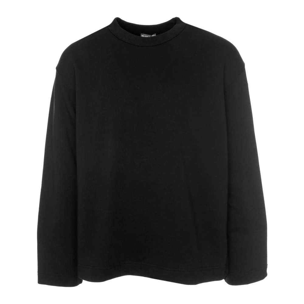 Diesel Casual Sweatshirt met Ribdetails Black Heren