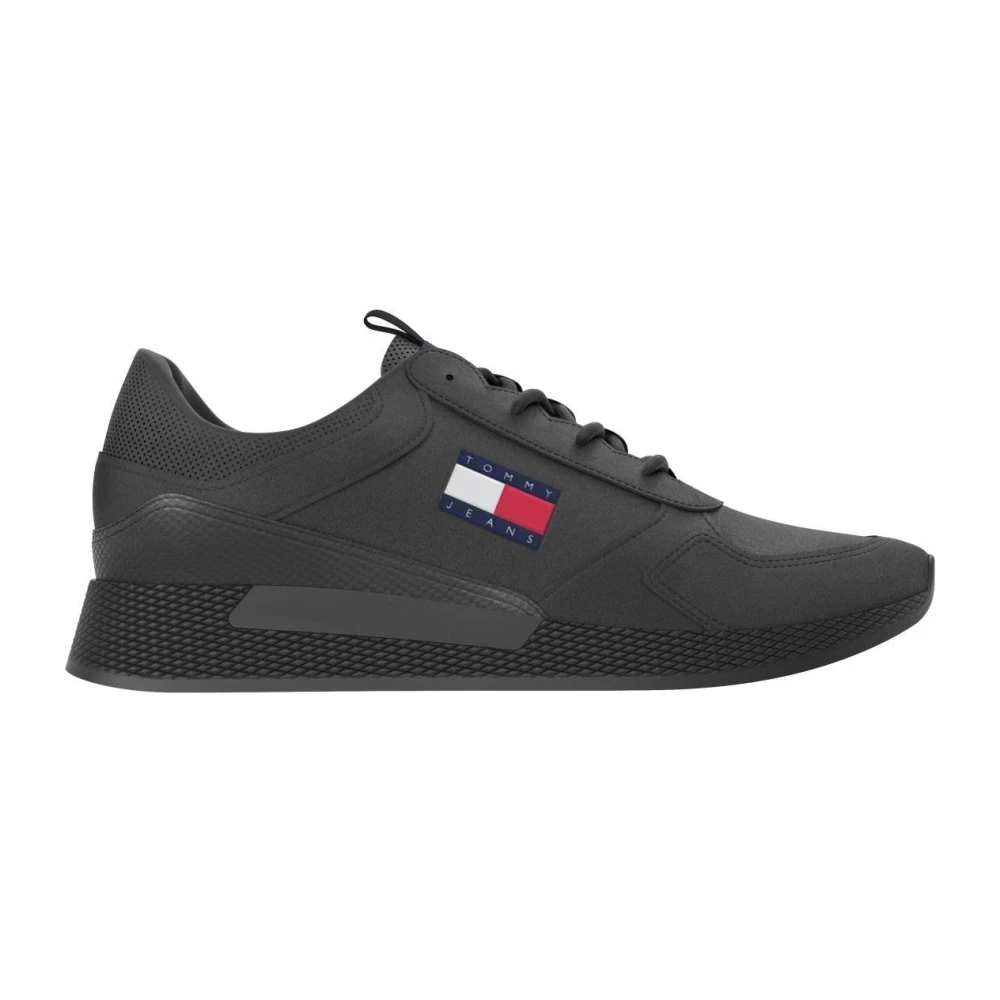 Tommy Jeans Men's Black Sneakers, 10 Uk, Flexi Leisure Trainers