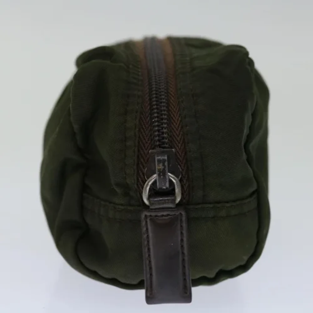 Prada Vintage Pre-owned Nylon pouches Green Dames
