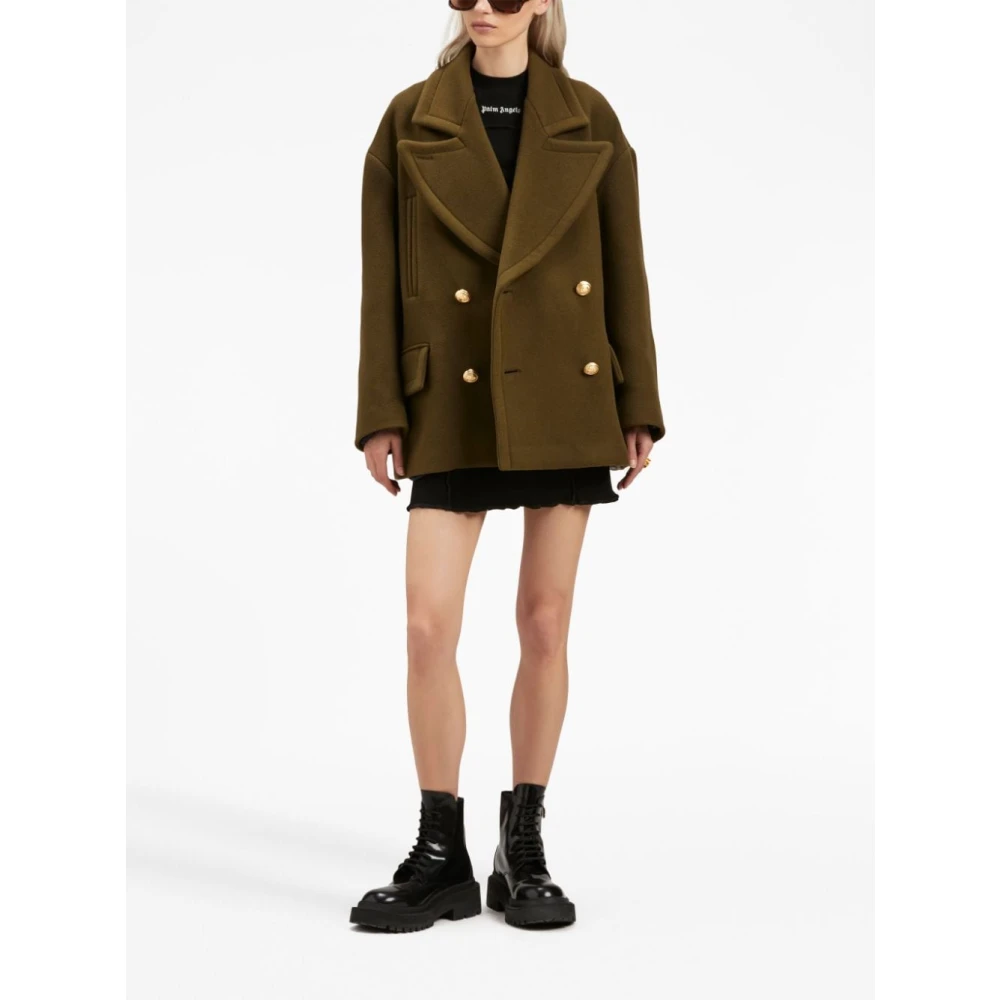Palm Angels Zwarte Logo-Geborduurde Geribbelde Minijurk Black Dames