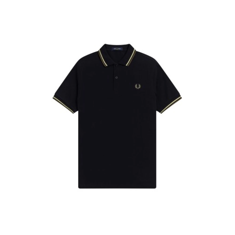 Fred Perry Polo met dubbele streep M3600 Black Heren