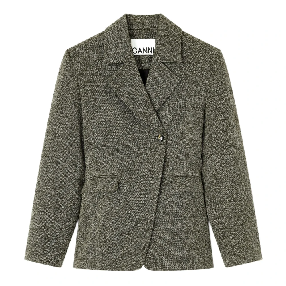Ganni Women's Green Blazers, Xs, Blazer