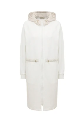 Lång Hooded Zip Coat