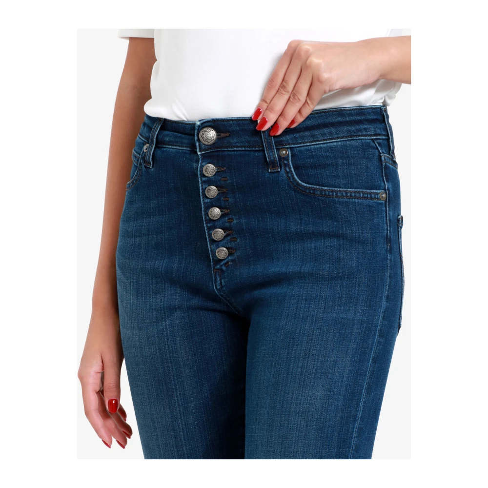 Roy Roger's Denim Jeans met Salpa Appliqué Blue Dames