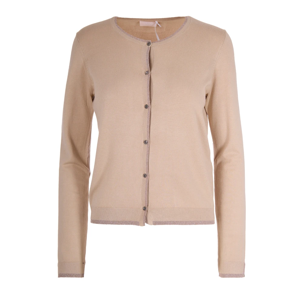 Liu Jo Women's Beige Cardigan With Slits - Cardigans - Xs - Knitwear
