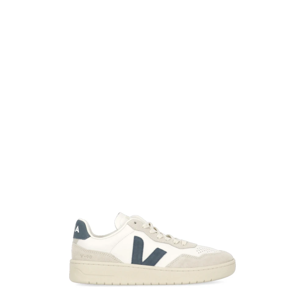 Veja Women's White Sneakers, 11 Uk, V-90 Leather